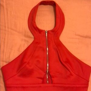 Bebe red crop top. Never worn super cute!!